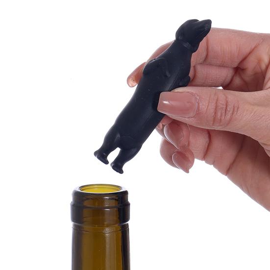 Dachshund Wine Stopper Silicone Bottle Stoppers for Wine Champagne Reusable Sealing Cap Birthday Gifts for Wine Lovers