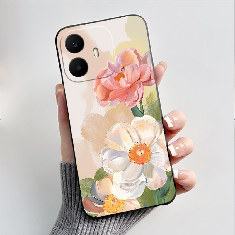 For TCL K70 4G 5G Case Luxury Fashion Butterfly Flower Black Soft Silicone Bumper Cover for TCL K70 Power T522A T522E Phone Case