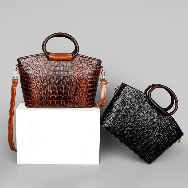New Arrival Large Capacity Crocodile Pattern Handbag For Women Stylish Crossbody Bag
