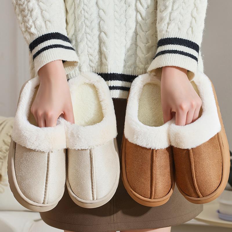 Fashion 2026 Platform Fluffy Slippers Women/men House Flats Fashion Plush Winter Shoes Ladies Home Elegant Casual Footwear Large Size