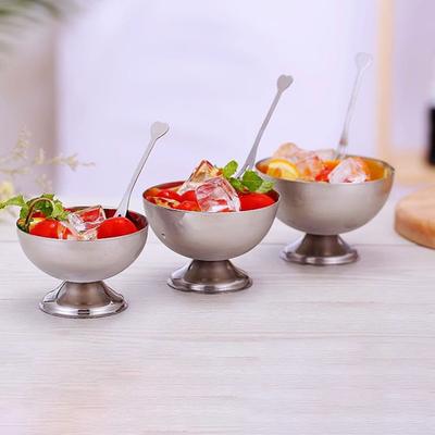 Tazas de Acero Inoxidable para Helado, Tazones de Postre para Helado, Batidos, Natillas, Ensaladas, Mousse, Bocadillos, Servicio Portátil, Apilables, Utensilios de Cocina