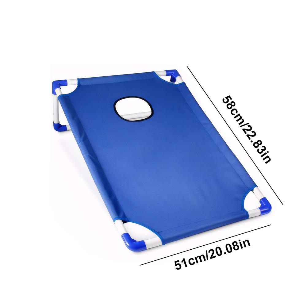 Portable Cornhole Set with 3 Red 3 Blue Bags Toss Games for Kids Adults Family Outdoor Yard Beach BBQ Camping Lawn Game
