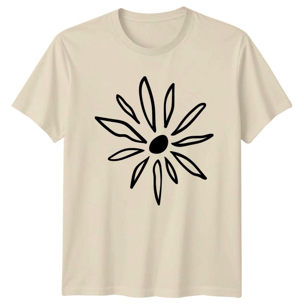 Be Your Own Sunshine TShirt Hand Drawn Flower Nature Art Birthday Gift