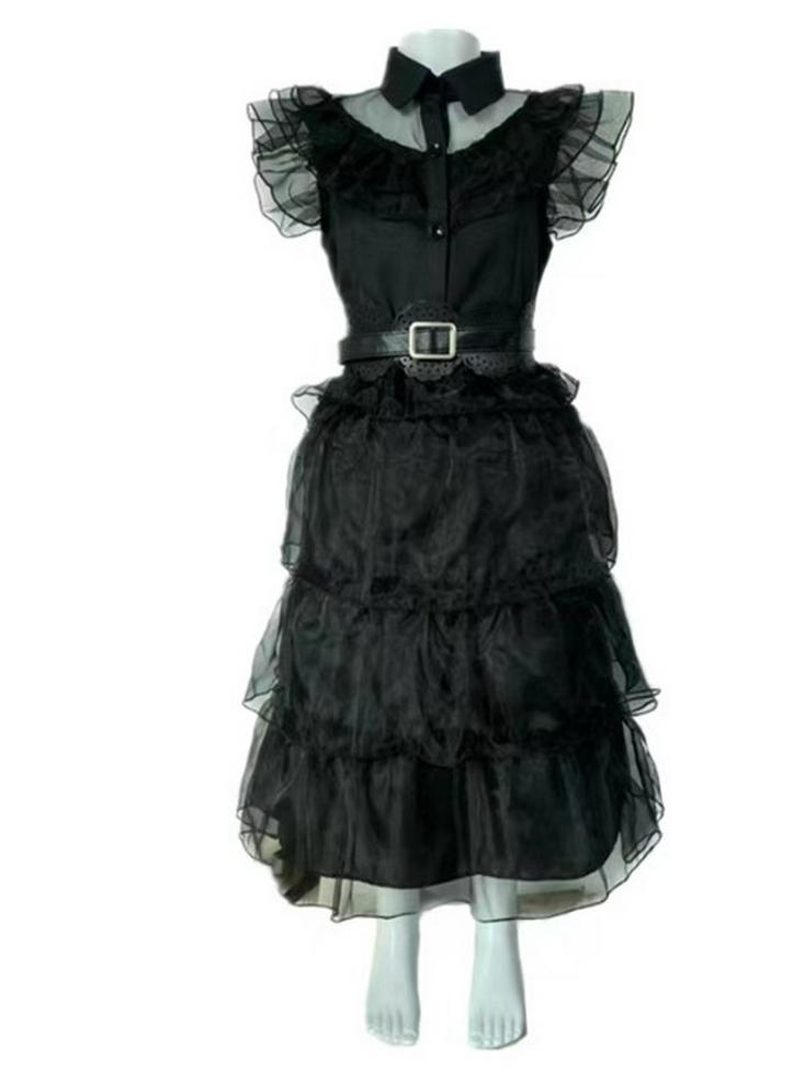 

Костюм для косплея Wednesday Addams Black Dress на Хэллоуин 110 cm