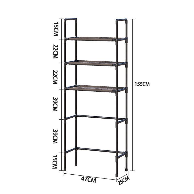 Bathroom & Kitchen Floor-Standing Punch-Free Toilet Storage Rack