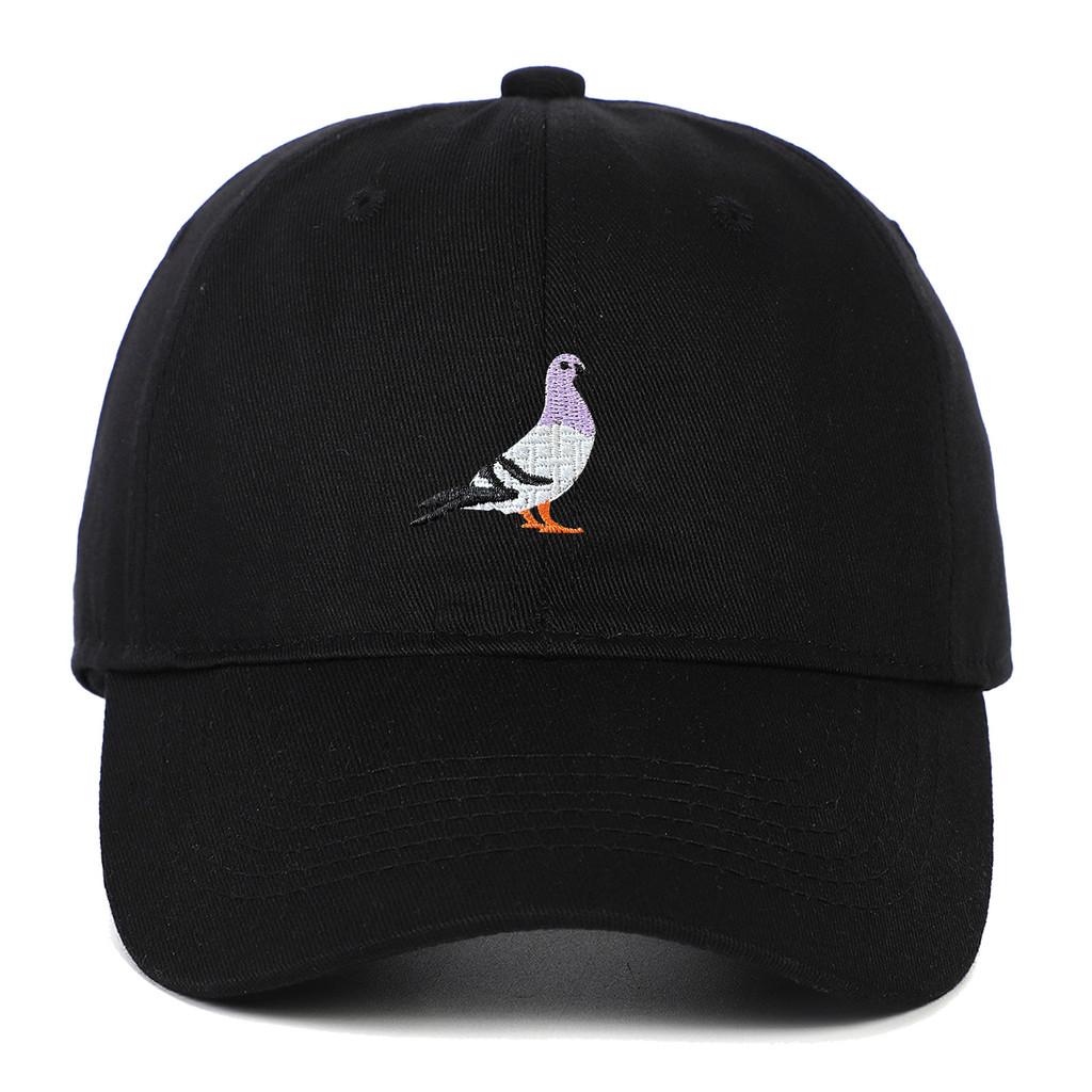 Pigeon Animal Pattern Cotton Baseball Hat With Curved Brim For Daily Use