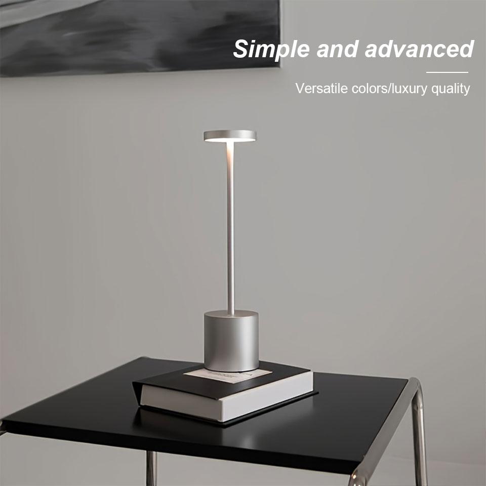 Table Lamp LED Touch Switch Desktop Night Light Rechargeable Wireless Reading Lamp Brightness Changeable  Decoration Night Light