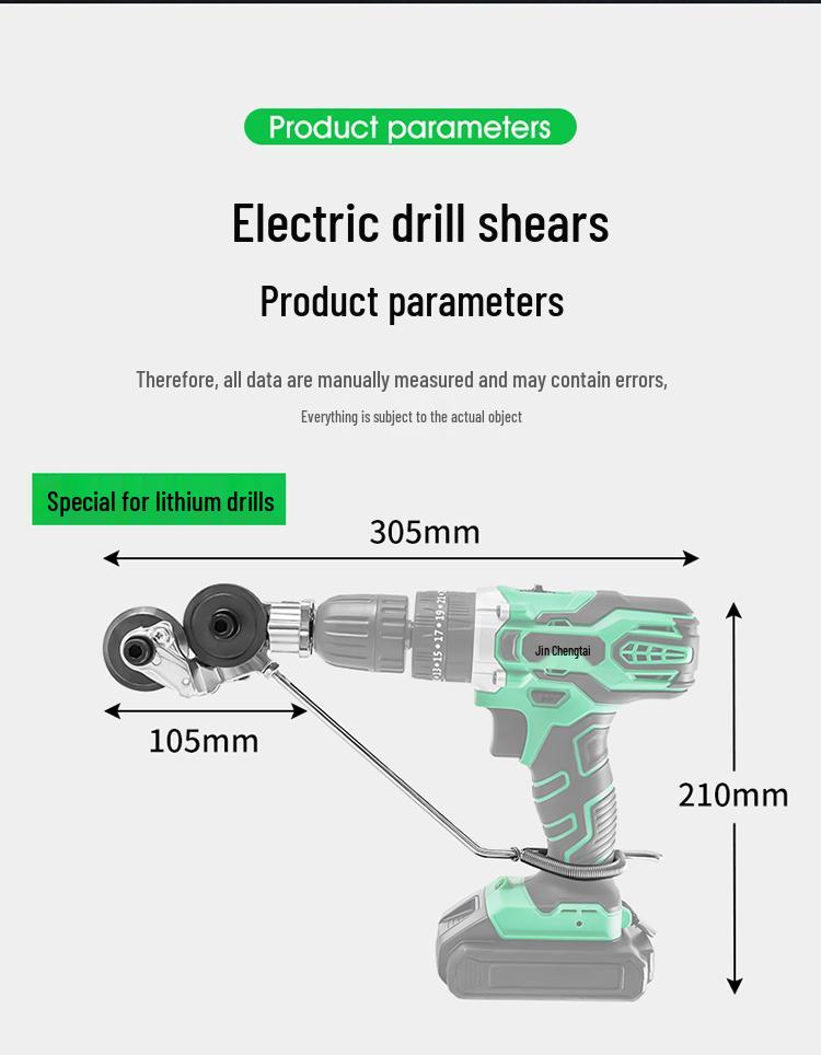 Electric Tin Snips and Drill Shears: Metal Cutter Converter for Hand and Cutting Machines