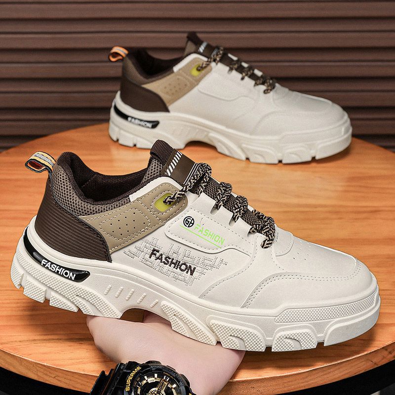 Shoes men's shoes 2025 new autumn men's height increase sports work board shoes youth casual low-top Martin boots