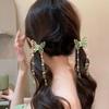 Elegant Chinese Gradient Hair Clip Compatible for Braids - Butterfly Tassel Hair Claw with Length, Braiding & Updos Accessory for, Asian Hairstyles