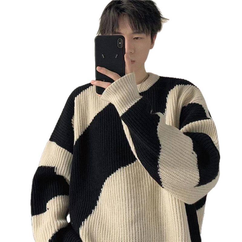 Men's Loose Fit Retro Japanese Style Winter Sweater