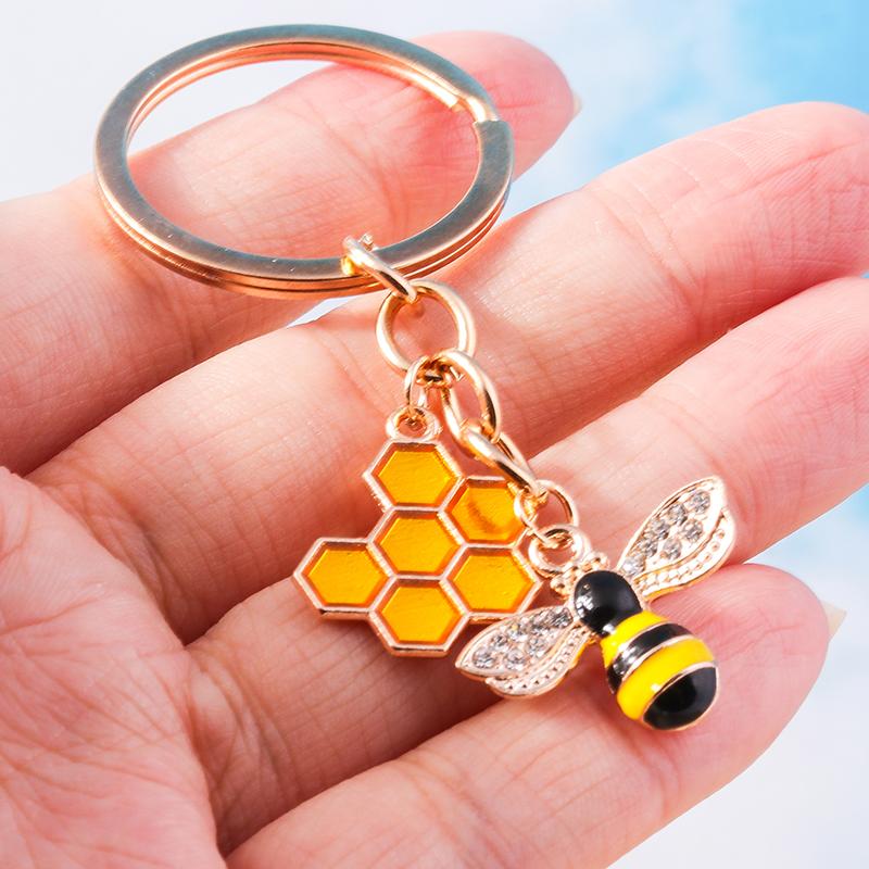 Schattige Dierensleutelhanger Bijenraat Sleutelhanger Tuinsleutelhangers Souvenir Cadeaus voor Vrouwen Mannen Handtas Accessoire Sieraden
