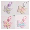 Sweet Butterfly Keychain Cute Ribbon Bow Keyring Creative Jelly Butterfly Pendant  Couple