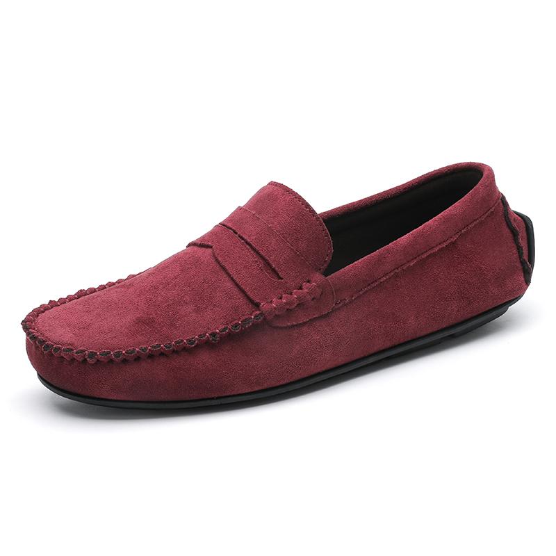 Fashion Fashion Suede Men Casual Shoes Breathable Leather Mens Loafers Slip on Male Driving Shoes Luxury Brand Comfortable Boat Shoes