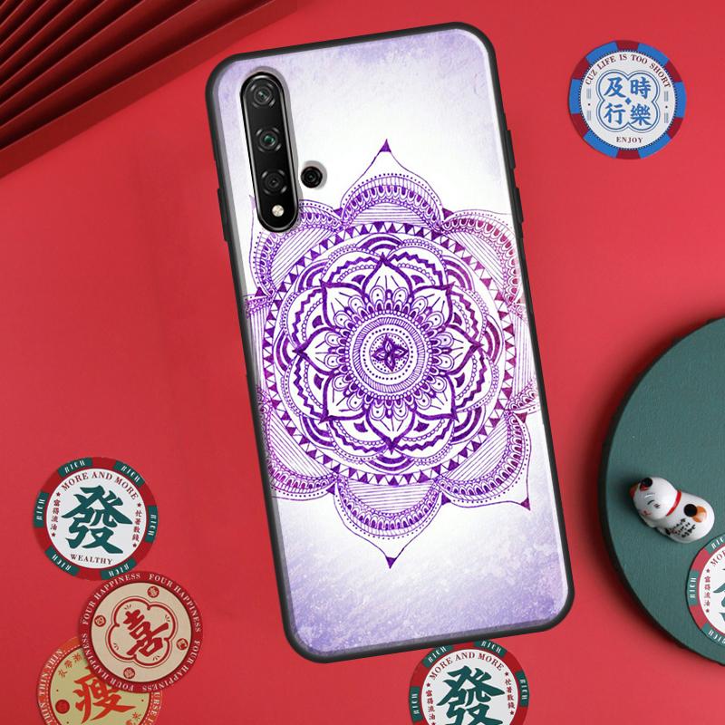Indian Floral Henna Mandala For Huawei P20 P40 P30 Lite P60 Pro Nova 12s 11i 12i 10 9 SE 5T Y91 Y90 Y60 Y70 Y72 Y61 Case