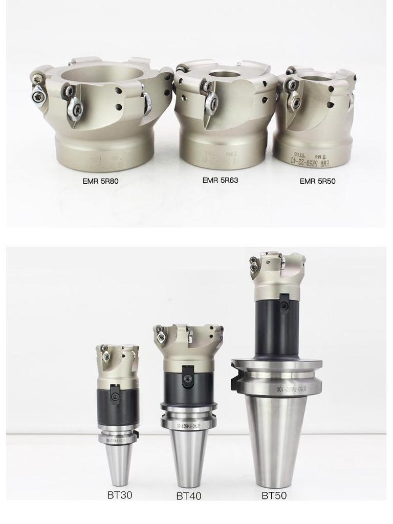 EMR Face Milling Round Nose CNC Tool Holder BT40 R5 Extended Cutter Head