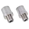 1 Pair Bicycle Pedal Adapters Stainless Steel Male Thread 1/2in to Female Thread 9/16in Bike Pedal Extenders for Cranks