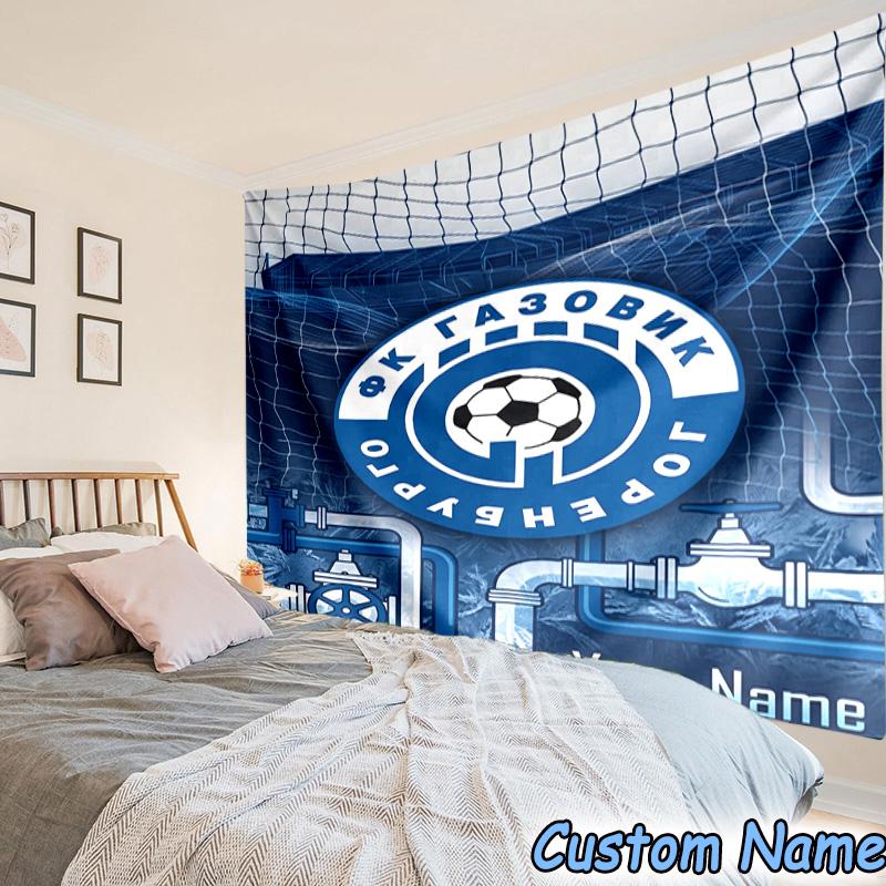 Custom Name Football Club Orenburg Emblem Printed Tapestry, for Bedroom,Livingroom, Dormitory, Large Wall Decor, Fabric Decor Fan Birthday Gifts