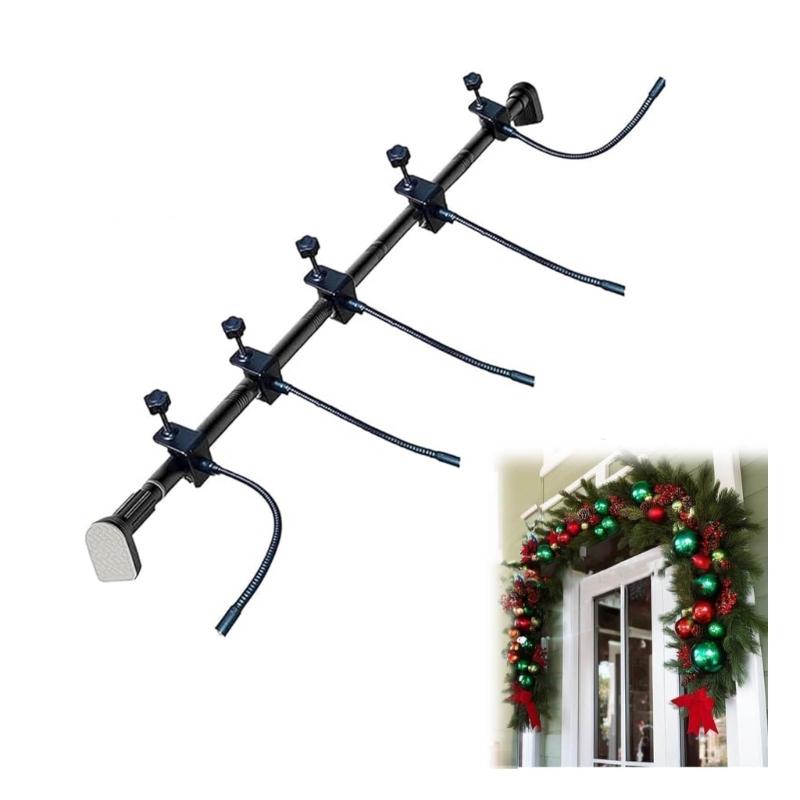 Christmas Decorative 5 Position Stretch Clothes rack For Holiday Vegetations Wreaths Indoor Decorations