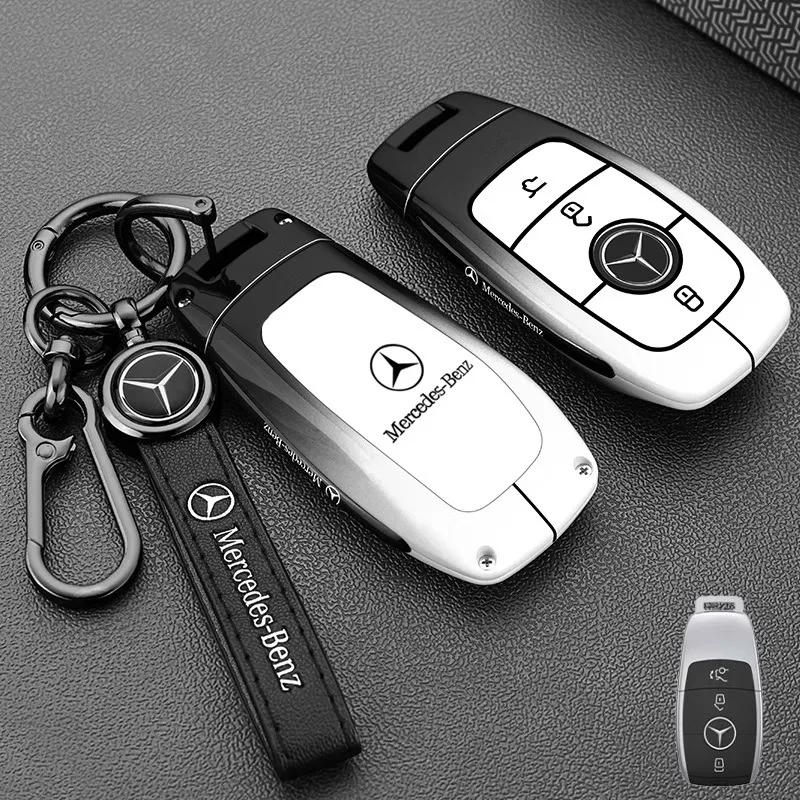 ZLN5 Alloy Car Key Case Cover Protect Shell for Mercedes-Benz A B C E G S Class CLA CLS GLA GLB GLC GLE GLS EQA EQB EQC Accessories