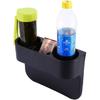 3 In1 Car Seat Wedge Cup Holder, Keenso Universal Black 2 Cup Holder Inserts, Multifunctional Bottle Organizer Seat Back Drinking Bracket Double