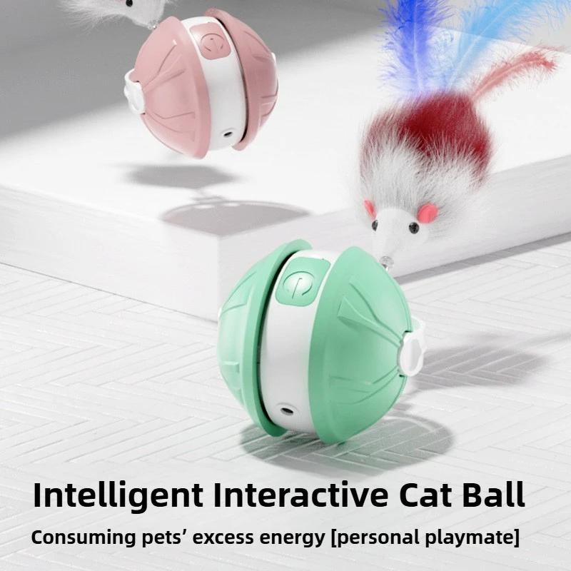 1PC Smart Electric Cat Toy Ball Interactive Self Rolling Laser Ball for Kitten Indoor Play Automatic Pet Toy Durable Design