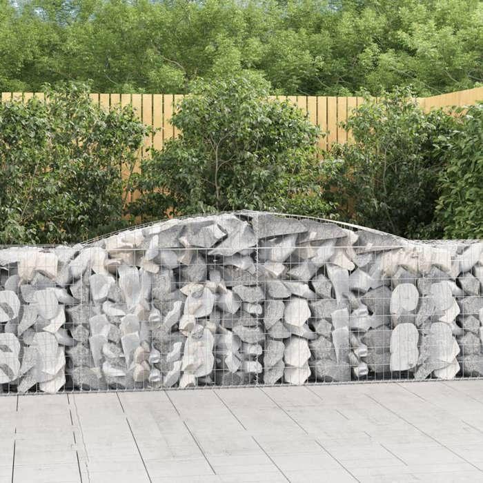VidaXL 8x Arched Gabion Baskets Arched Gabion Cages Gabion Walls Garden Fences Terrace Outdoor 3146989