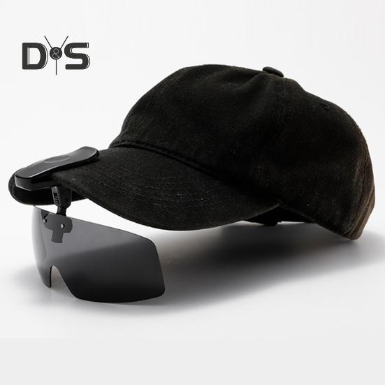 Polarized Clip Sunglasses for Men Women Frameless Flip Up One Piece Shield Lens UV Protection Glasses for Fishing Cycling Driving Running Climbing