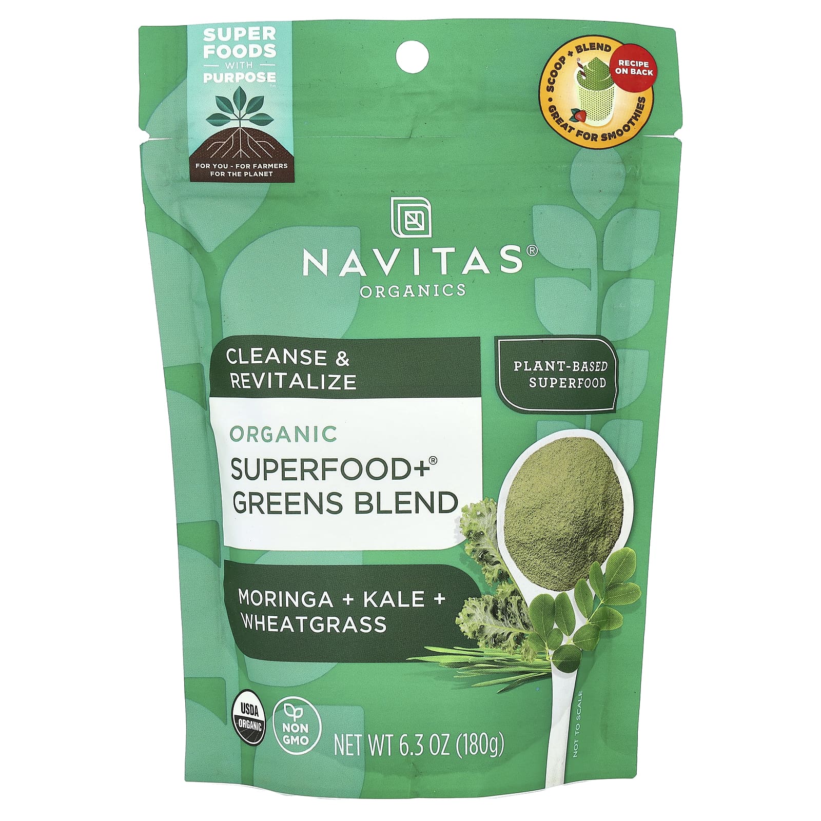 

Organic Superfood+® Greens Blend, 180G (6.3Oz)