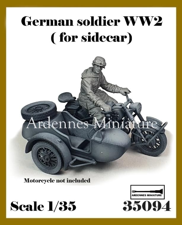 Ardennes Miniatures 1/35 WWII German Sidecar Soldier (for Italeri BMW R75) Resin Kit AR35094 (Person)
