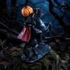 Einzigartige Gothic-Stil Kunst Halloween Kopfloser Reiter Statue, Vintage Bronze Textur Harz Dekor Figur, Stabile Basis Horror Skulptur für Zuhause