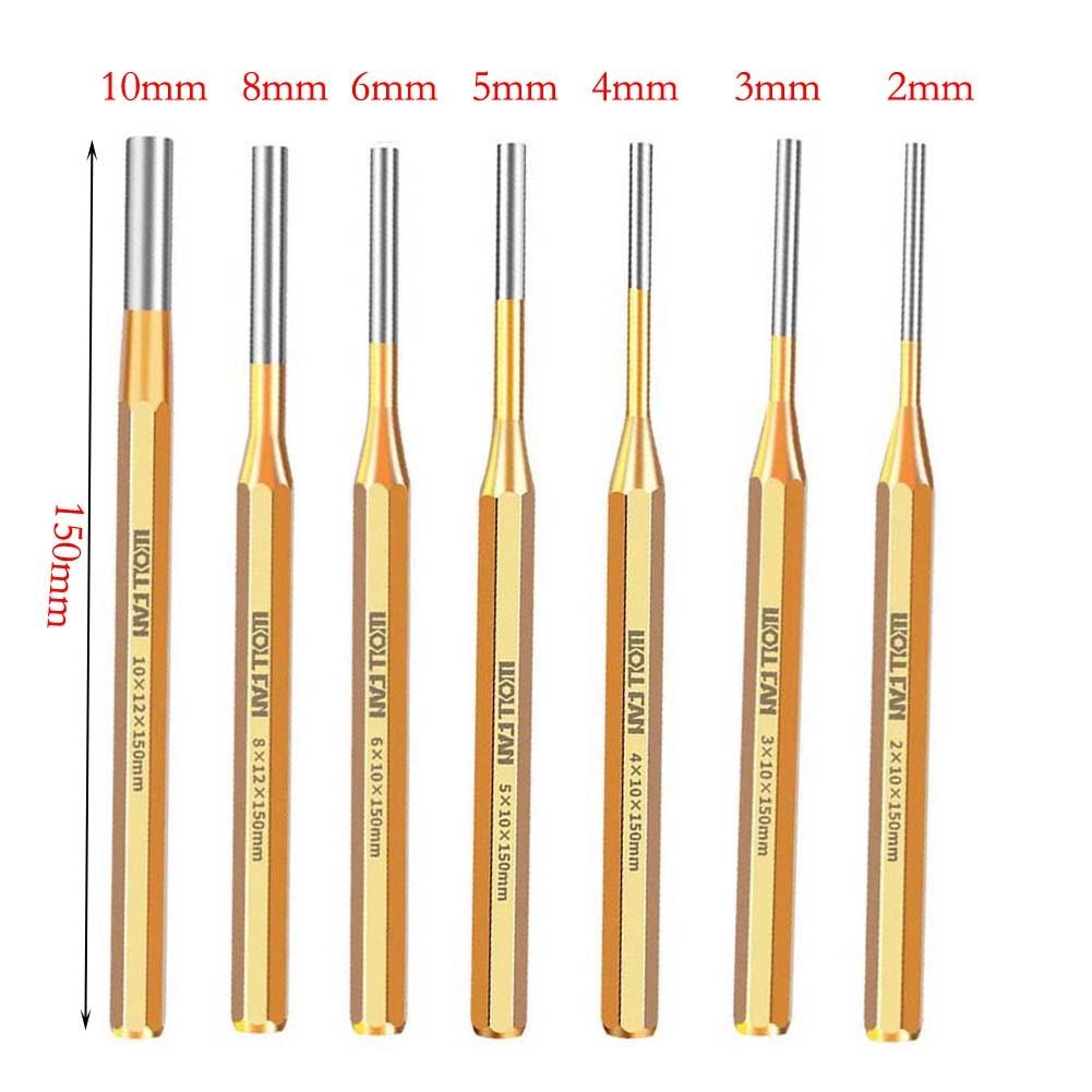 

7PCS Heavy Duty Punch Set Alloy Steel 150mm Length for Factory and Toolroom Use