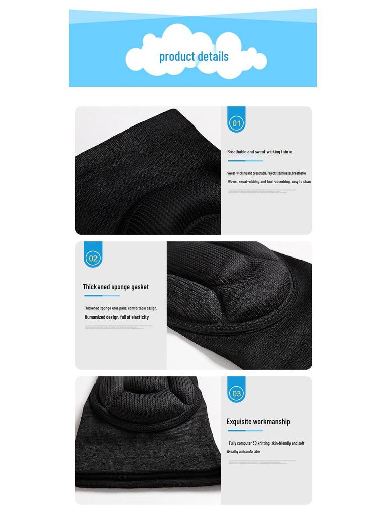 Unisex Sports Knee Pads for Volleyball, Football, Yoga, Skating - Protective, Anti-fall, Anti-collision Gear.