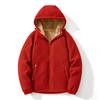 Autumn and Winter Men's Plus Velvet Jacket Casual Hooded Lamb Velvet Plus Velvet Thick Warm  Jacket