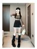 Sweet & Spicy High-Waisted Lace Bodycon Skirt - Grey, Korean Style, Anti-exposure Short A-line Design