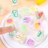 12 Stück Frucht Eiswürfel Squeeze Spielzeug Stress Angstabbau Cartoon Fruchtwürfel Sensorisches Spielzeug Kinder Jugendliche Erwachsene Tragbar Weich TPR Klarer Würfel Knetspielzeug