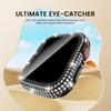 Glass+Bling Cover For Apple Watch Case 44 45mm 41mm 40mm 42mm 44 mm Diamond bumper+Screen Protector iwatch series10 9 8 7 5 6 SE