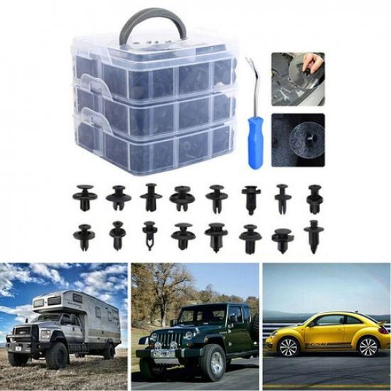 1/2set 625x Car Body Trim Clips Rivets Retainer Bumper Screws Panel Push Fastene