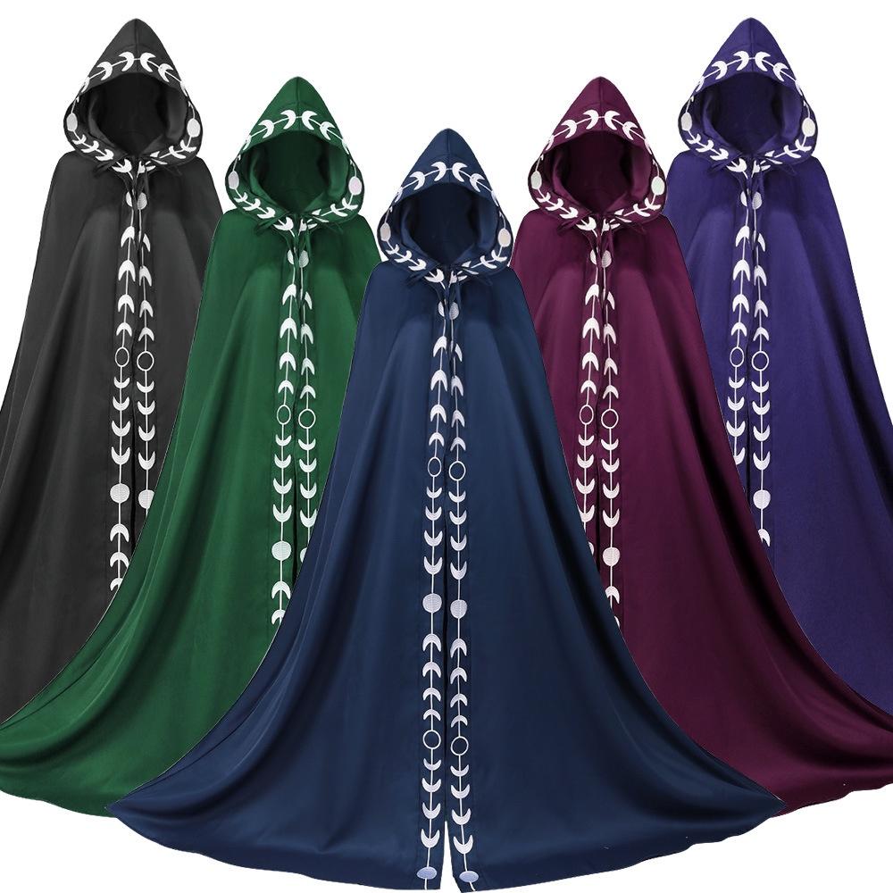Cape Hooded Halloween Cosplay Costume Medieval Style Unisex Multiple Size Colors