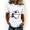 2026 Casual Women's Short-Sleeve T-Shirt with USA-Canada-Mexico World Cup Football Match Print