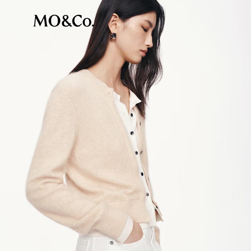 MO&Co. Women's Rabbit Hair Blend Crew Neck Sweater