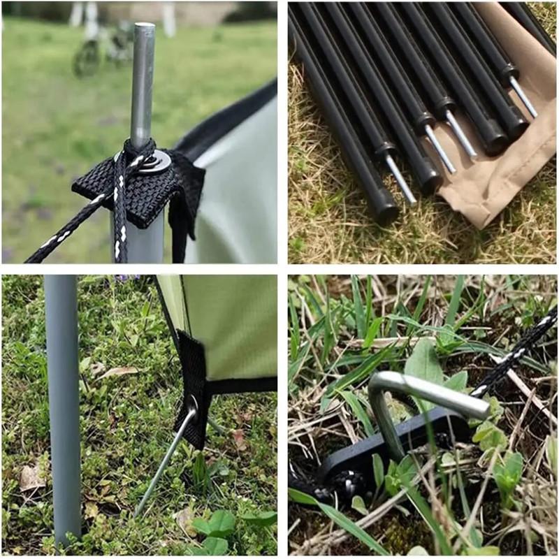 Portable Foldable Outdoor Camping Shelter Windscreen Windproof Waterproof Windshield Tent For Picnic BBQ Beach Large Tarp Fenced