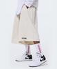 Leubase Wide Balloon Fit Saiba Logo Bermuda Shorts_Oatmeal