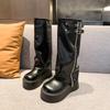 New Single-shoe Slimming Boots Versatile Shoes Thick-soled Women's Shoes Height-increasing Long Boots