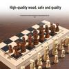 Premium Solid Wood 3-in-1 Chess Set: Chess, Double Queen, and Checkers