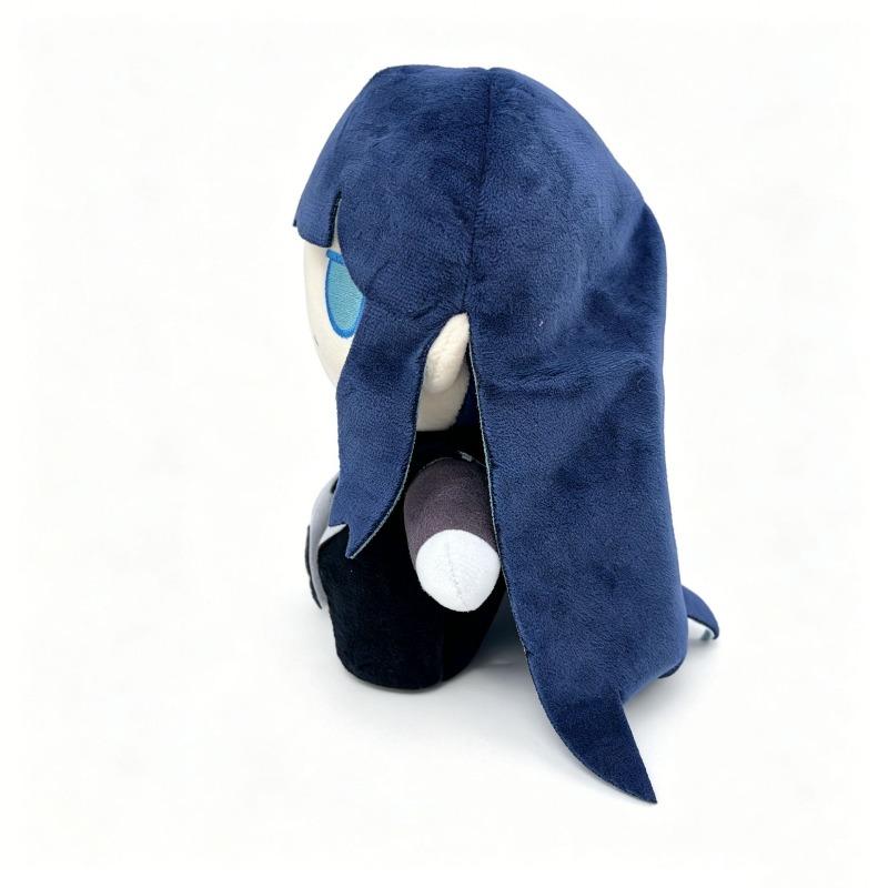 Ado Hibana Plush Doll Chibi Cotton Toy with Dark Blue Long Hair Blue Rose Tuxedo Soft Stuffed Figure Virtual Singer Collectible Merch J-pop Anime Fans