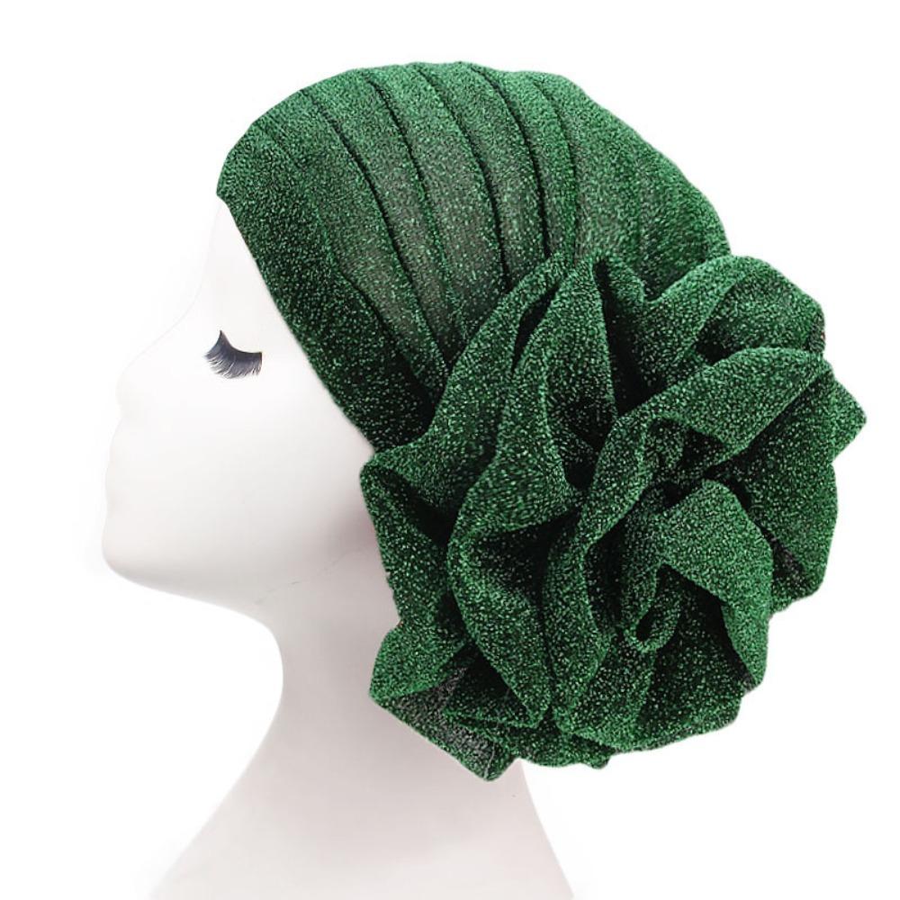 Big Rose Flower Head Wraps Headwear Nigerian Wedding Geles African Turban Caps Party Headgear
