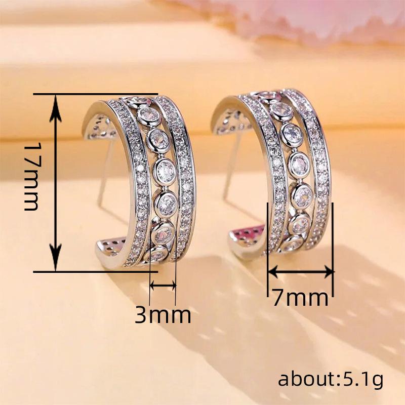 Fashion Copper Alloy Zircon Jewellery Drop Earrings For Women Wedding Party Gifts