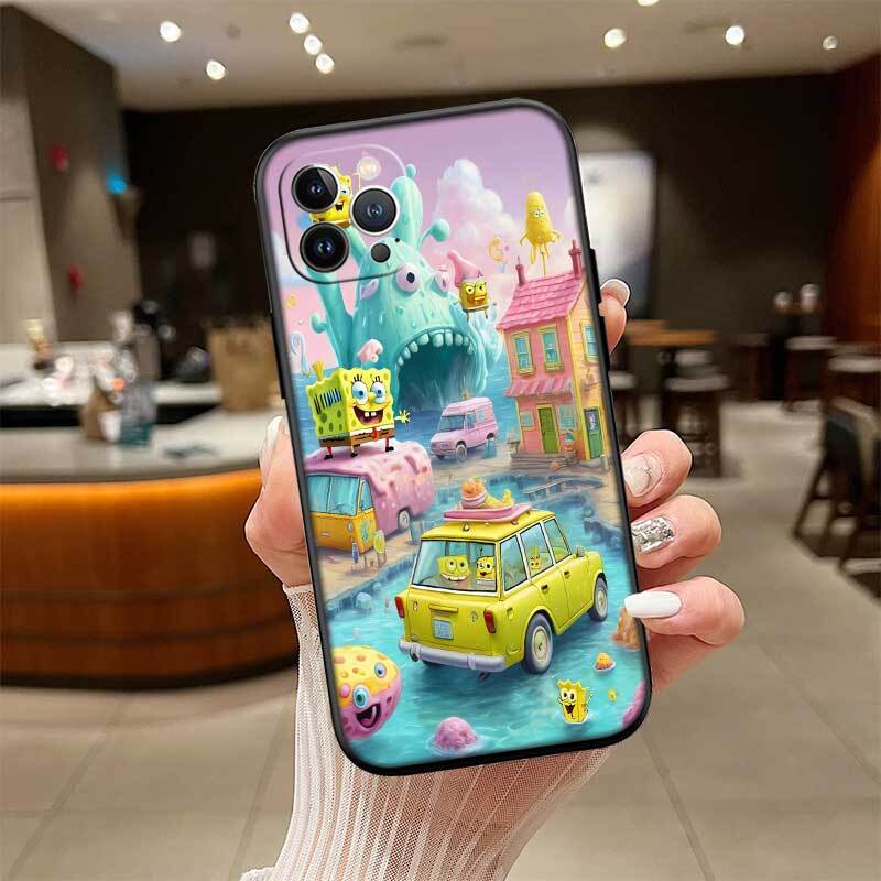 Cartoon SpongeBob Phone Case for Motorola Edge 60 60s 70 G86 G56 G54 E14 G04S G45 G54 G64 X30 X40 X50 S30 S50 Pro Power Tylus