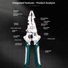 Multifunctional Pliers Crimper Cable Cutter Adjustable Automatic Wire Stripper Stripping Crimping Pliers Terminal Hand Tool
